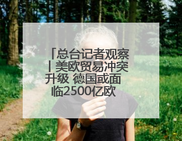 总台记者观察丨美欧贸易冲突升级 德国或面临2500亿欧元累计损失